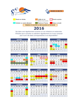 Yearly Calendar Template - Parigné Cheval Aventures