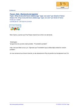 Forum: Aide - Recherche de logiciels