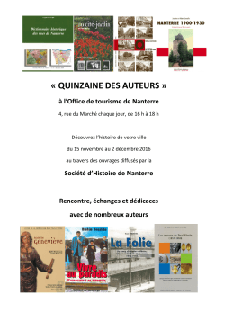 quinzaine des auteurs