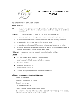 Syllabus Approche positive