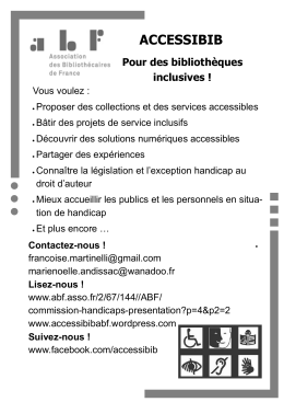 Flyer Accessibib grands caract&egrave;res