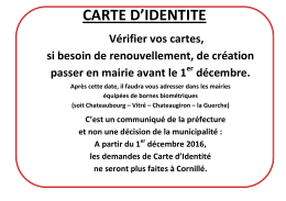 carte d`identite - Site de la Mairie de Cornillé
