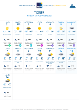 tignes - Meteo Consult