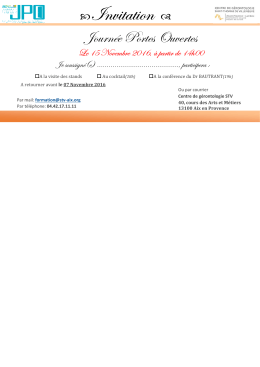 Bulletin I - APSP PACA