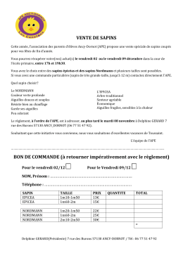 vente de sapins ape 2016