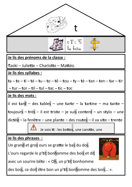 Je lis des prénoms de la classe