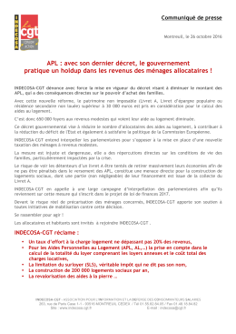 APL : avec son dernier d&eacute;cret, le gouvernement pratique un holdup