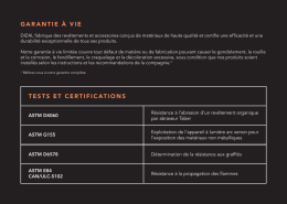 tests et certifications garantie à vie