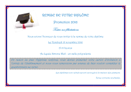 Invitation Remise diplôme 2016 - Lycée Simone Weil