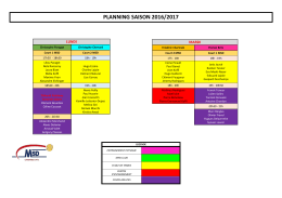 Planning des cours 2016 2017