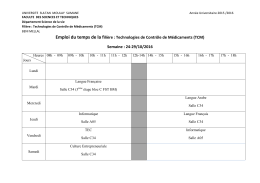 Technologies de Contr&ocirc;le de M&eacute;dicaments (TCM)