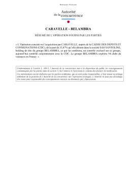 caravelle - belambra - Autorité de la concurrence