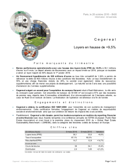 C egereal Loyers en hausse de +9,5%