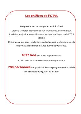 Chiffres de l`OTVL