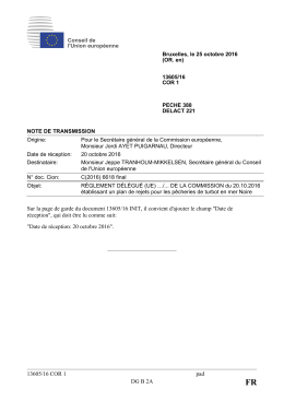 13605/16 COR 1 pad DG B 2A Sur la page de garde du document