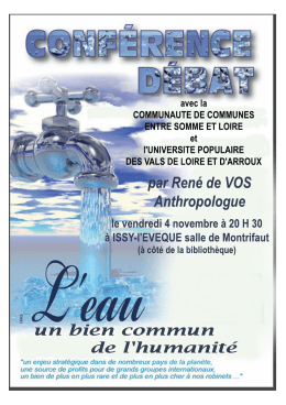 Conférence-débat sur l`eau
