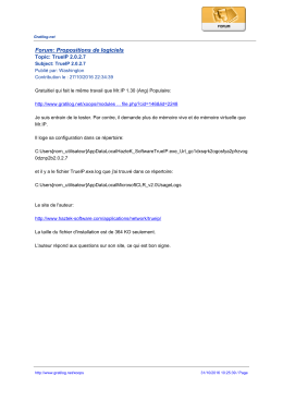 Forum: Propositions de logiciels