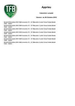 Par salles - Terres Froides Basket