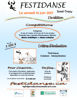 Affiche à télécharger - Festidanse de Sorel