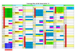 Trainings Plan JO SC Giswil 2016 / 17 - SC Giswil