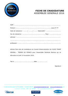 fiche de cnadidature assemblee generale 2016