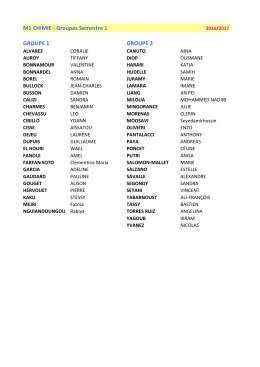 Liste des groupes M1 smestre 1