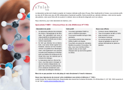 Sp&eacute;cialiste FAMH &ndash; Directeur/trice de site (R&eacute;f&eacute;rence N