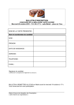 bulletin d`inscription