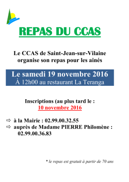 repas du ccas - St Jean sur Vilaine