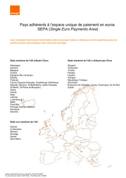 Pays adhérents à l`espace unique de paiement en euros