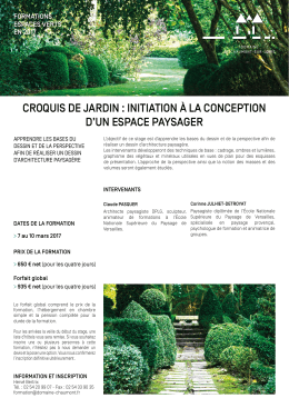 CROQuIS dE jARdIN : INITIATION &agrave; LA CONCEPTION d`uN