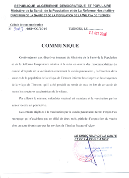 Fran&ccedil;ais - DSP Tlemcen