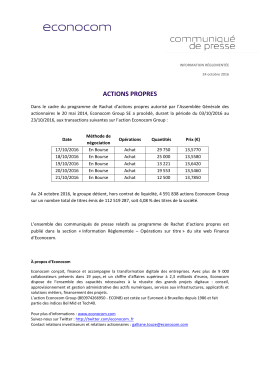 actions propres
