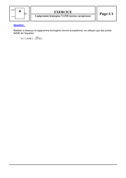 Logigramme homog&egrave;ne NAND euro