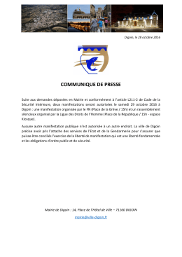 communique de presse