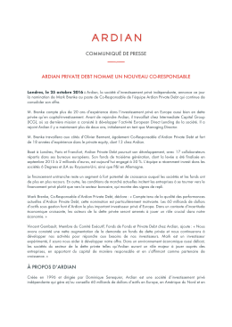 ardian private debt nomme un nouveau co