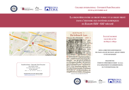 Colloque international - Université Paris Descartes jeudi 24