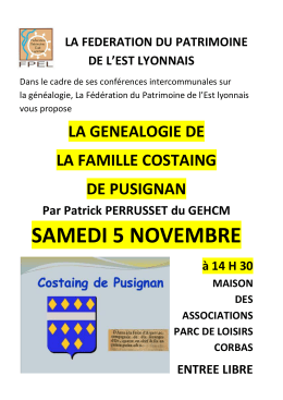 SAMEDI 5 NOVEMBRE