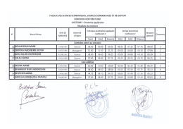 Page 1 FACULTE DES SCIENCES ECONOMIQUES, SCIENCES