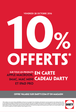 vendredi 28 octobre 2016 EN CARTE CADEAU DARTY 10