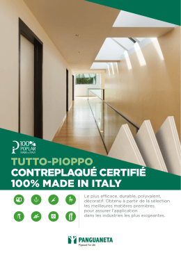 TUTTO-PIOPPO COnTrePlaqUé CerTIfIé 100% MaDe In ITalY