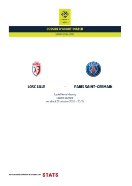 Dossier d`avant-match