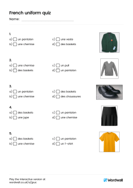 French uniform quiz