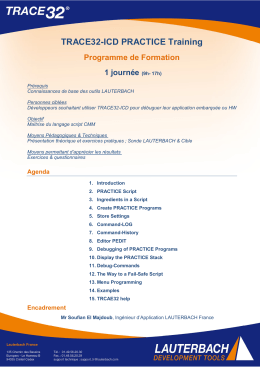 TRACE32-ICD PRACTICE Training