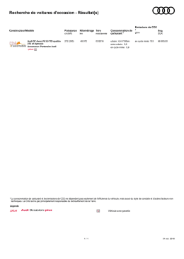 Recherche de voitures d`occasion