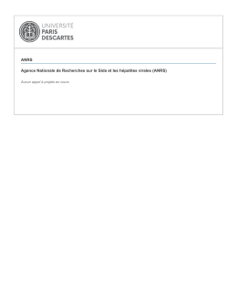 ANRS Agence Nationale de Recherches sur le Sida et les h&eacute;patites