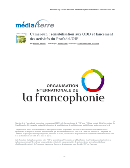 sensibilisation aux ODD et lancement des activités du