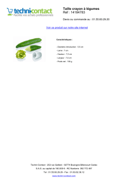 Taille crayon &agrave; l&eacute;gumes - 14184783 - Fiche Technique Techni