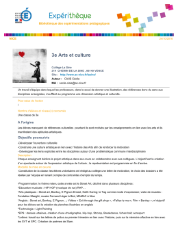 3e Arts et culture