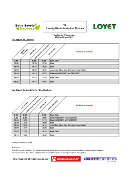 Horaires des navettes Landry